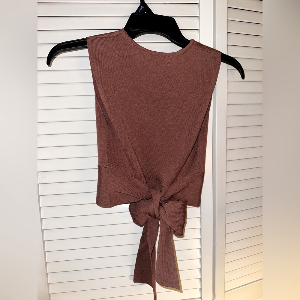 Wild Fable Brown Tie-Back cropped Tank Top
